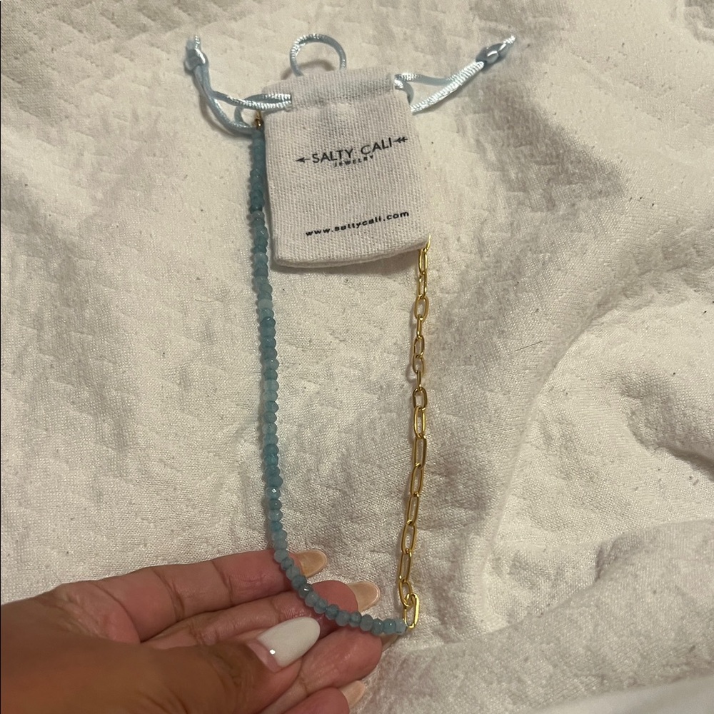 Blue and Gold Necklace